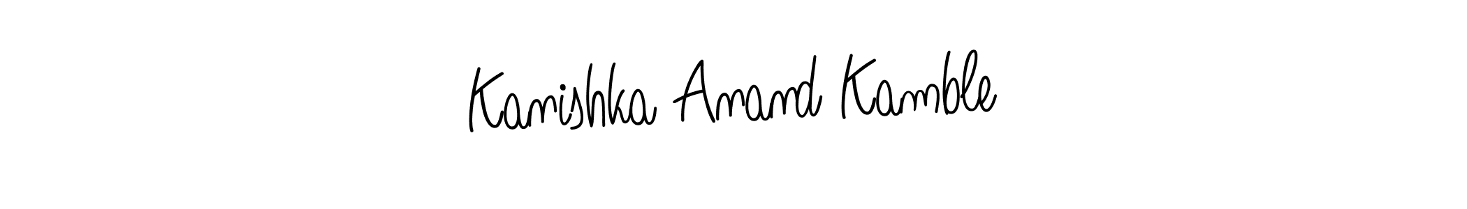 Use a signature maker to create a handwritten signature online. With this signature software, you can design (Angelique-Rose-font-FFP) your own signature for name Kanishka Anand Kamble. Kanishka Anand Kamble signature style 5 images and pictures png