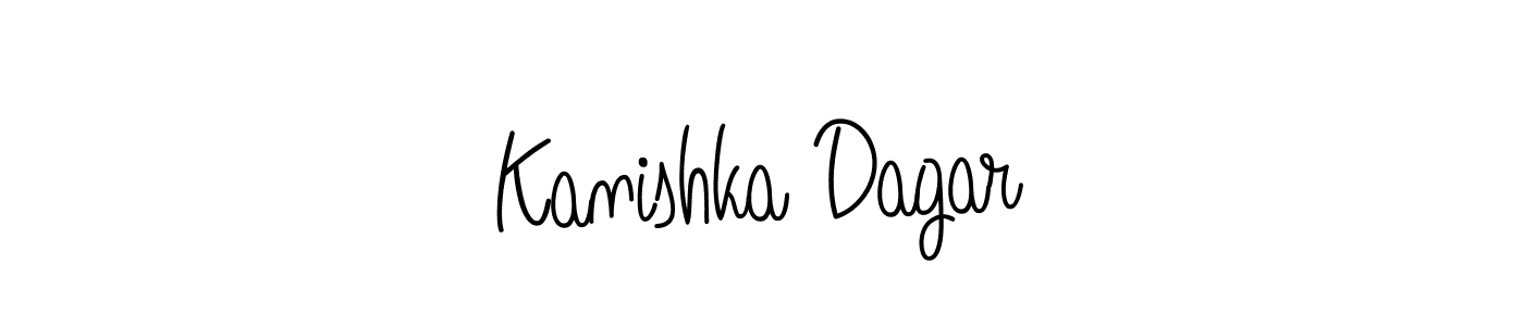 The best way (Angelique-Rose-font-FFP) to make a short signature is to pick only two or three words in your name. The name Kanishka Dagar include a total of six letters. For converting this name. Kanishka Dagar signature style 5 images and pictures png