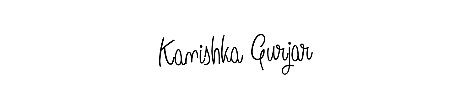 Kanishka Gurjar stylish signature style. Best Handwritten Sign (Angelique-Rose-font-FFP) for my name. Handwritten Signature Collection Ideas for my name Kanishka Gurjar. Kanishka Gurjar signature style 5 images and pictures png