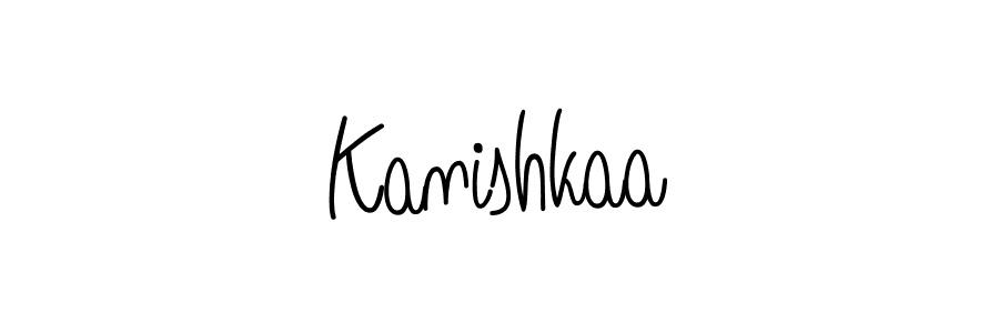 Kanishkaa stylish signature style. Best Handwritten Sign (Angelique-Rose-font-FFP) for my name. Handwritten Signature Collection Ideas for my name Kanishkaa. Kanishkaa signature style 5 images and pictures png