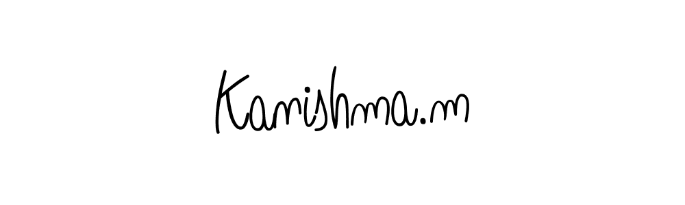 You should practise on your own different ways (Angelique-Rose-font-FFP) to write your name (Kanishma.m) in signature. don't let someone else do it for you. Kanishma.m signature style 5 images and pictures png