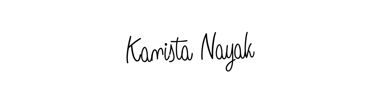 You should practise on your own different ways (Angelique-Rose-font-FFP) to write your name (Kanista Nayak) in signature. don't let someone else do it for you. Kanista Nayak signature style 5 images and pictures png