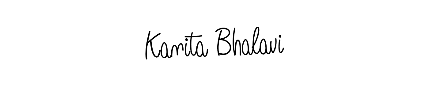 Design your own signature with our free online signature maker. With this signature software, you can create a handwritten (Angelique-Rose-font-FFP) signature for name Kanita Bhalavi. Kanita Bhalavi signature style 5 images and pictures png