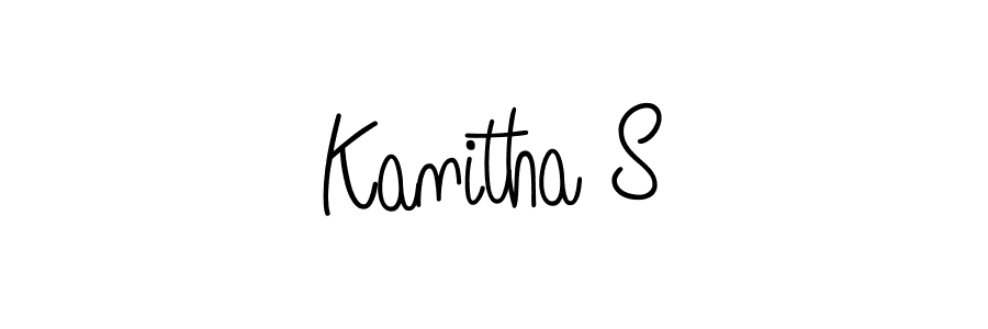 Create a beautiful signature design for name Kanitha S. With this signature (Angelique-Rose-font-FFP) fonts, you can make a handwritten signature for free. Kanitha S signature style 5 images and pictures png