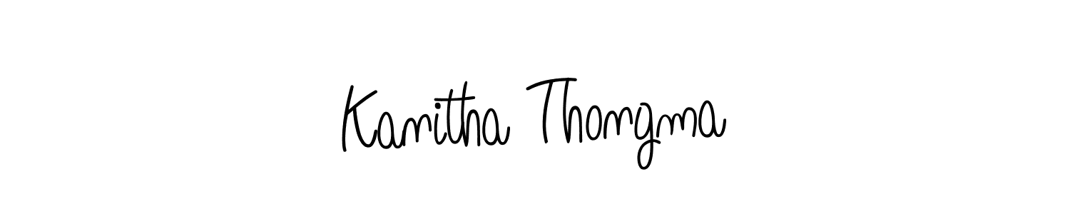 Kanitha Thongma stylish signature style. Best Handwritten Sign (Angelique-Rose-font-FFP) for my name. Handwritten Signature Collection Ideas for my name Kanitha Thongma. Kanitha Thongma signature style 5 images and pictures png