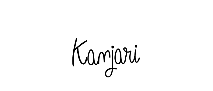Make a beautiful signature design for name Kanjari. With this signature (Angelique-Rose-font-FFP) style, you can create a handwritten signature for free. Kanjari signature style 5 images and pictures png