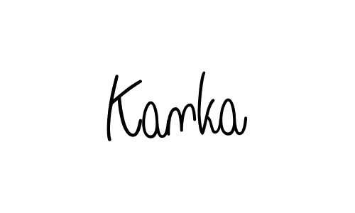 Kanka stylish signature style. Best Handwritten Sign (Angelique-Rose-font-FFP) for my name. Handwritten Signature Collection Ideas for my name Kanka. Kanka signature style 5 images and pictures png