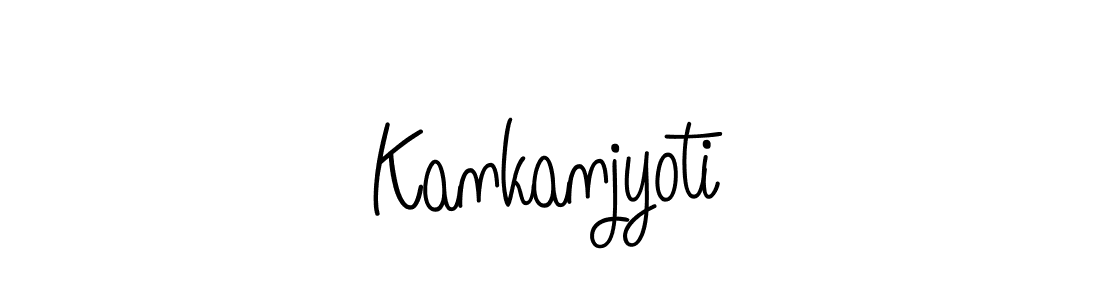 Use a signature maker to create a handwritten signature online. With this signature software, you can design (Angelique-Rose-font-FFP) your own signature for name Kankanjyoti. Kankanjyoti signature style 5 images and pictures png