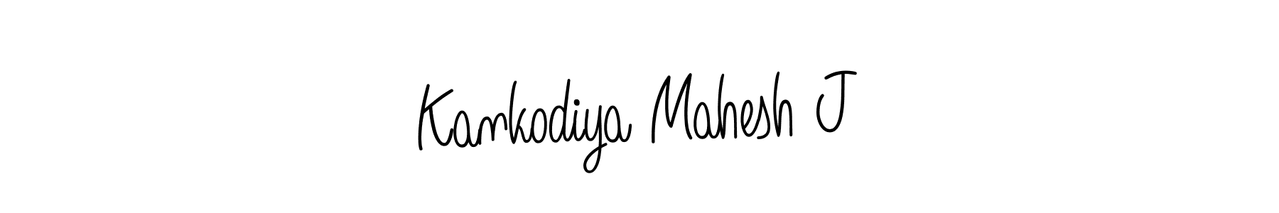 Design your own signature with our free online signature maker. With this signature software, you can create a handwritten (Angelique-Rose-font-FFP) signature for name Kankodiya Mahesh J. Kankodiya Mahesh J signature style 5 images and pictures png