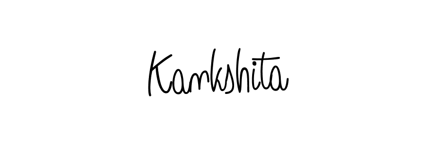 Use a signature maker to create a handwritten signature online. With this signature software, you can design (Angelique-Rose-font-FFP) your own signature for name Kankshita. Kankshita signature style 5 images and pictures png