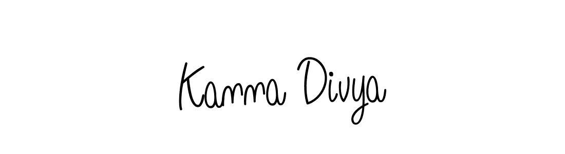Also You can easily find your signature by using the search form. We will create Kanna Divya name handwritten signature images for you free of cost using Angelique-Rose-font-FFP sign style. Kanna Divya signature style 5 images and pictures png