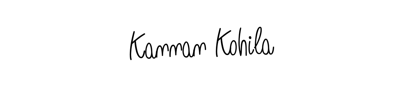 How to make Kannan Kohila name signature. Use Angelique-Rose-font-FFP style for creating short signs online. This is the latest handwritten sign. Kannan Kohila signature style 5 images and pictures png