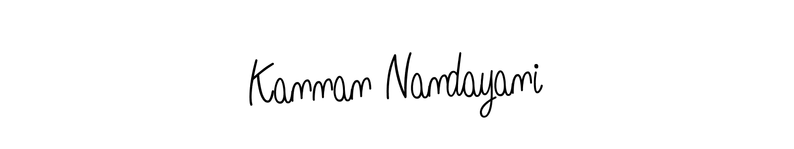 You should practise on your own different ways (Angelique-Rose-font-FFP) to write your name (Kannan Nandayani) in signature. don't let someone else do it for you. Kannan Nandayani signature style 5 images and pictures png