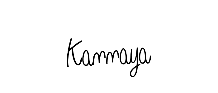 Use a signature maker to create a handwritten signature online. With this signature software, you can design (Angelique-Rose-font-FFP) your own signature for name Kannaya. Kannaya signature style 5 images and pictures png