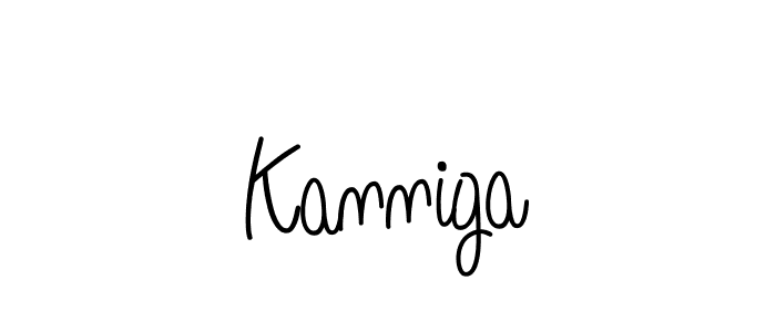 The best way (Angelique-Rose-font-FFP) to make a short signature is to pick only two or three words in your name. The name Kanniga include a total of six letters. For converting this name. Kanniga signature style 5 images and pictures png