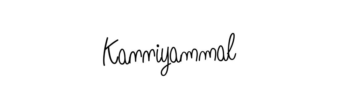 You should practise on your own different ways (Angelique-Rose-font-FFP) to write your name (Kanniyammal) in signature. don't let someone else do it for you. Kanniyammal signature style 5 images and pictures png