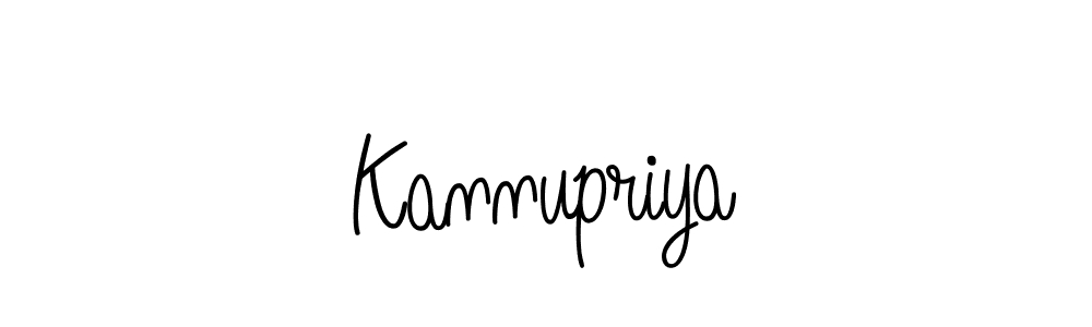 Make a beautiful signature design for name Kannupriya. With this signature (Angelique-Rose-font-FFP) style, you can create a handwritten signature for free. Kannupriya signature style 5 images and pictures png