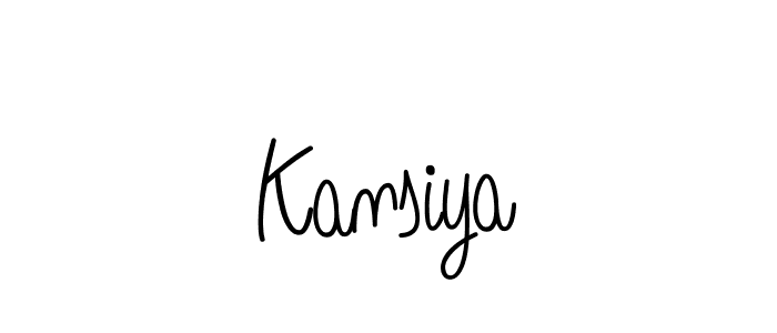 Kansiya stylish signature style. Best Handwritten Sign (Angelique-Rose-font-FFP) for my name. Handwritten Signature Collection Ideas for my name Kansiya. Kansiya signature style 5 images and pictures png