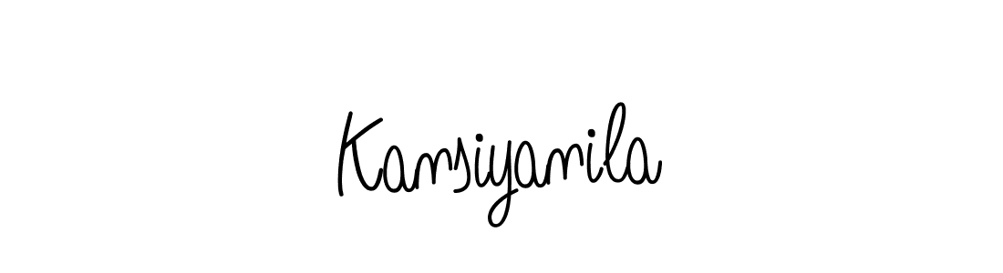 Use a signature maker to create a handwritten signature online. With this signature software, you can design (Angelique-Rose-font-FFP) your own signature for name Kansiyanila. Kansiyanila signature style 5 images and pictures png