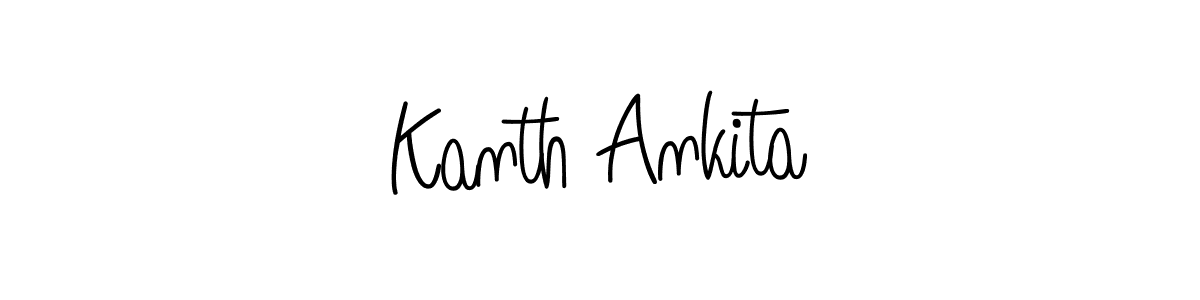 How to make Kanth Ankita name signature. Use Angelique-Rose-font-FFP style for creating short signs online. This is the latest handwritten sign. Kanth Ankita signature style 5 images and pictures png