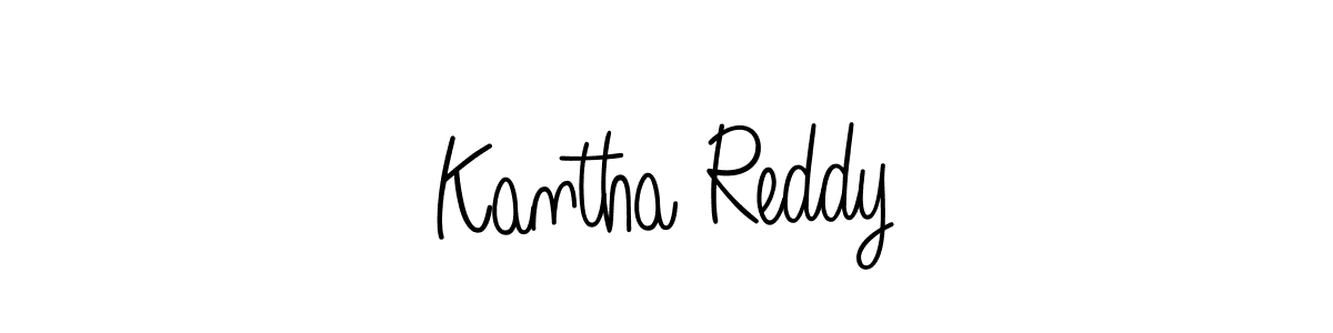 Use a signature maker to create a handwritten signature online. With this signature software, you can design (Angelique-Rose-font-FFP) your own signature for name Kantha Reddy. Kantha Reddy signature style 5 images and pictures png