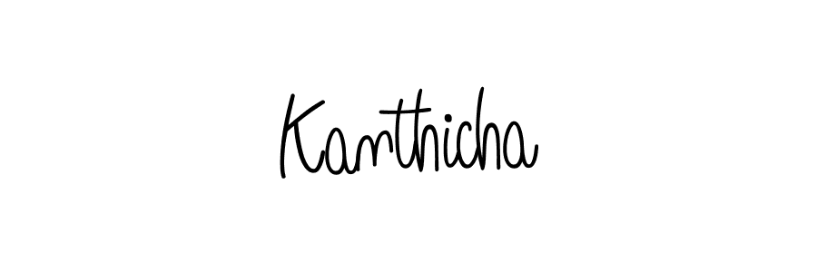 Use a signature maker to create a handwritten signature online. With this signature software, you can design (Angelique-Rose-font-FFP) your own signature for name Kanthicha. Kanthicha signature style 5 images and pictures png