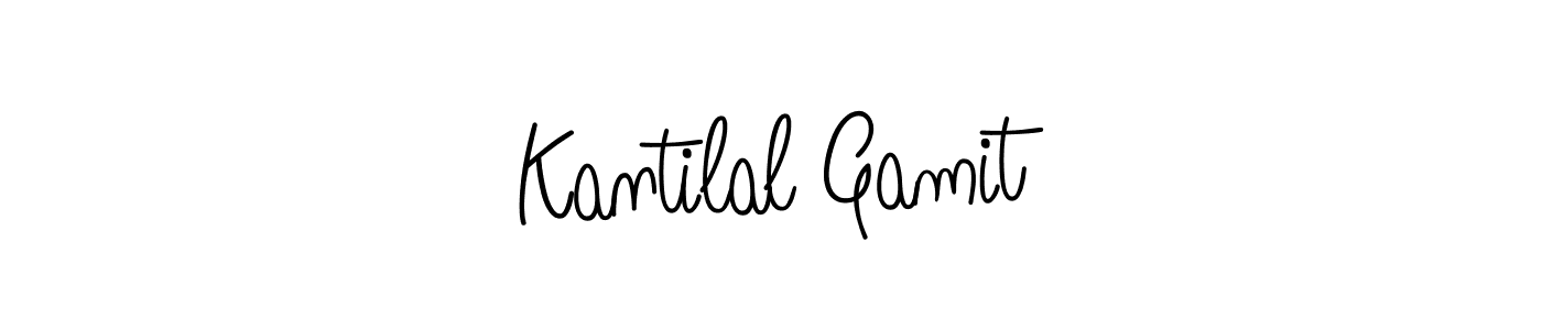 How to make Kantilal Gamit signature? Angelique-Rose-font-FFP is a professional autograph style. Create handwritten signature for Kantilal Gamit name. Kantilal Gamit signature style 5 images and pictures png