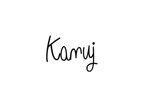 Design your own signature with our free online signature maker. With this signature software, you can create a handwritten (Angelique-Rose-font-FFP) signature for name Kanuj. Kanuj signature style 5 images and pictures png