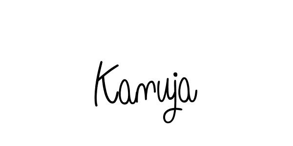 How to make Kanuja name signature. Use Angelique-Rose-font-FFP style for creating short signs online. This is the latest handwritten sign. Kanuja signature style 5 images and pictures png