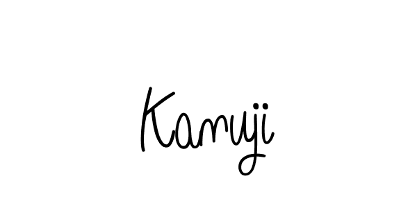 The best way (Angelique-Rose-font-FFP) to make a short signature is to pick only two or three words in your name. The name Kanuji include a total of six letters. For converting this name. Kanuji signature style 5 images and pictures png