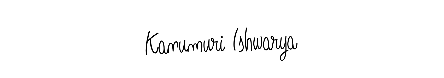 How to Draw Kanumuri Ishwarya signature style? Angelique-Rose-font-FFP is a latest design signature styles for name Kanumuri Ishwarya. Kanumuri Ishwarya signature style 5 images and pictures png