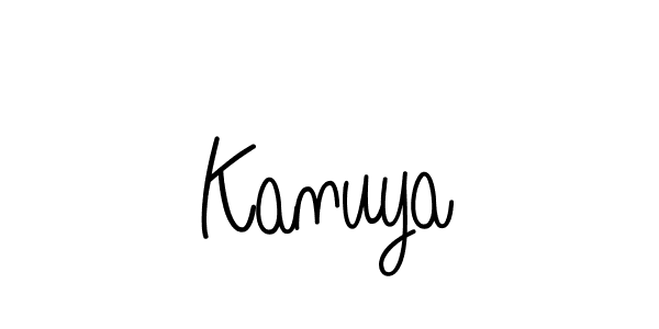 Create a beautiful signature design for name Kanuya. With this signature (Angelique-Rose-font-FFP) fonts, you can make a handwritten signature for free. Kanuya signature style 5 images and pictures png