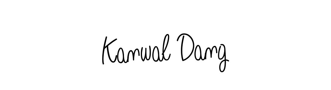 Design your own signature with our free online signature maker. With this signature software, you can create a handwritten (Angelique-Rose-font-FFP) signature for name Kanwal Dang. Kanwal Dang signature style 5 images and pictures png
