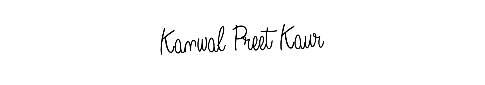 Design your own signature with our free online signature maker. With this signature software, you can create a handwritten (Angelique-Rose-font-FFP) signature for name Kanwal Preet Kaur. Kanwal Preet Kaur signature style 5 images and pictures png