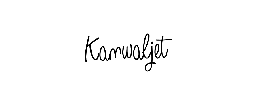 Use a signature maker to create a handwritten signature online. With this signature software, you can design (Angelique-Rose-font-FFP) your own signature for name Kanwaljet. Kanwaljet signature style 5 images and pictures png