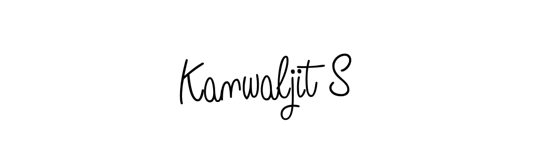 How to make Kanwaljit S name signature. Use Angelique-Rose-font-FFP style for creating short signs online. This is the latest handwritten sign. Kanwaljit S signature style 5 images and pictures png