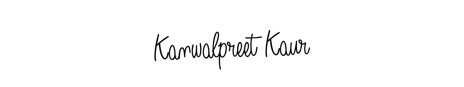 Kanwalpreet Kaur stylish signature style. Best Handwritten Sign (Angelique-Rose-font-FFP) for my name. Handwritten Signature Collection Ideas for my name Kanwalpreet Kaur. Kanwalpreet Kaur signature style 5 images and pictures png