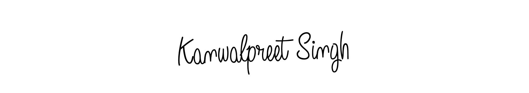 Use a signature maker to create a handwritten signature online. With this signature software, you can design (Angelique-Rose-font-FFP) your own signature for name Kanwalpreet Singh. Kanwalpreet Singh signature style 5 images and pictures png