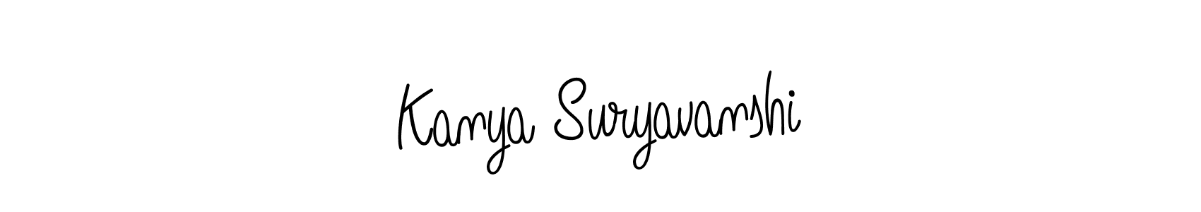 if you are searching for the best signature style for your name Kanya Suryavanshi. so please give up your signature search. here we have designed multiple signature styles  using Angelique-Rose-font-FFP. Kanya Suryavanshi signature style 5 images and pictures png