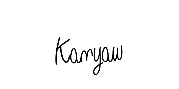 Use a signature maker to create a handwritten signature online. With this signature software, you can design (Angelique-Rose-font-FFP) your own signature for name Kanyaw. Kanyaw signature style 5 images and pictures png