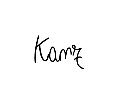 How to make Kanz name signature. Use Angelique-Rose-font-FFP style for creating short signs online. This is the latest handwritten sign. Kanz signature style 5 images and pictures png