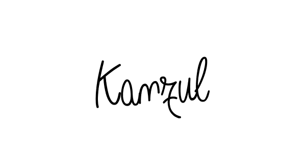 Make a beautiful signature design for name Kanzul. With this signature (Angelique-Rose-font-FFP) style, you can create a handwritten signature for free. Kanzul signature style 5 images and pictures png