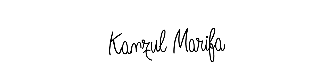 How to make Kanzul Marifa name signature. Use Angelique-Rose-font-FFP style for creating short signs online. This is the latest handwritten sign. Kanzul Marifa signature style 5 images and pictures png