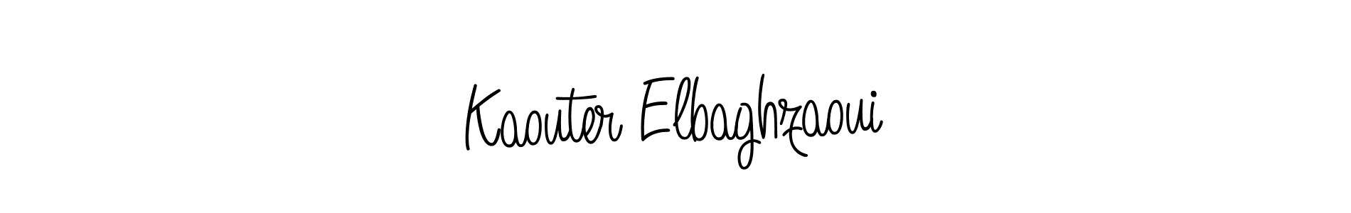 Make a beautiful signature design for name Kaouter Elbaghzaoui. With this signature (Angelique-Rose-font-FFP) style, you can create a handwritten signature for free. Kaouter Elbaghzaoui signature style 5 images and pictures png