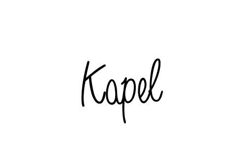 Design your own signature with our free online signature maker. With this signature software, you can create a handwritten (Angelique-Rose-font-FFP) signature for name Kapel. Kapel signature style 5 images and pictures png