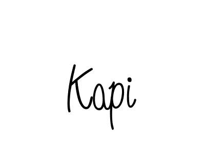 Use a signature maker to create a handwritten signature online. With this signature software, you can design (Angelique-Rose-font-FFP) your own signature for name Kapi. Kapi signature style 5 images and pictures png