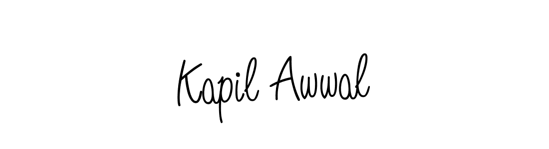 Create a beautiful signature design for name Kapil Awwal. With this signature (Angelique-Rose-font-FFP) fonts, you can make a handwritten signature for free. Kapil Awwal signature style 5 images and pictures png