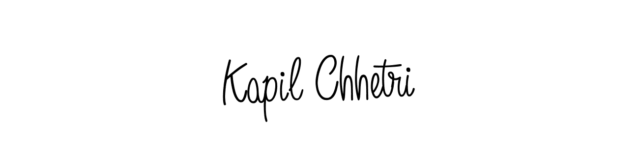 Design your own signature with our free online signature maker. With this signature software, you can create a handwritten (Angelique-Rose-font-FFP) signature for name Kapil Chhetri. Kapil Chhetri signature style 5 images and pictures png
