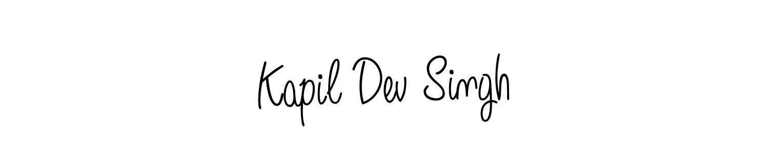 Make a beautiful signature design for name Kapil Dev Singh. With this signature (Angelique-Rose-font-FFP) style, you can create a handwritten signature for free. Kapil Dev Singh signature style 5 images and pictures png