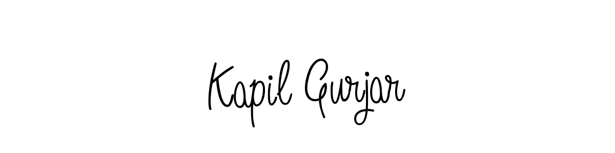 The best way (Angelique-Rose-font-FFP) to make a short signature is to pick only two or three words in your name. The name Kapil Gurjar include a total of six letters. For converting this name. Kapil Gurjar signature style 5 images and pictures png
